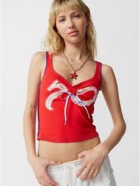 Urban Outfitters Angel Ruched Tank Top
